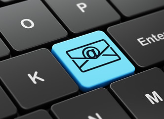 Image showing Business concept: Email on computer keyboard background