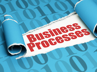 Image showing Business concept: red text Business Processes under the piece of  torn paper