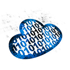 Image showing Cloud technology concept: Cloud With Code on Digital background