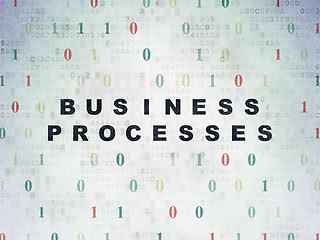 Image showing Business concept: Business Processes on Digital Paper background