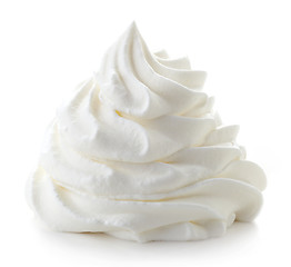Image showing whipped cream on white background