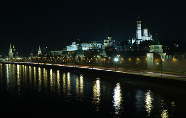 Image showing Moscow Kremlin at night