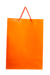 Image showing Orange paper bag on white.