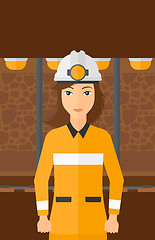 Image showing Confident miner in hardhat.