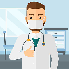 Image showing Confident doctor in mask.