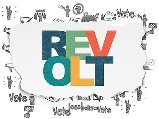 Image showing Politics concept: Revolt on Torn Paper background