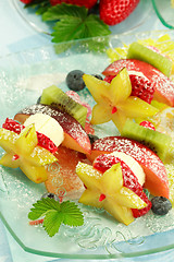 Image showing Fruit skewer