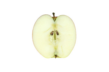 Image showing Apple cutted in half isolated on white