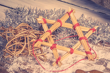 Image showing Homemade Christmas star ornament