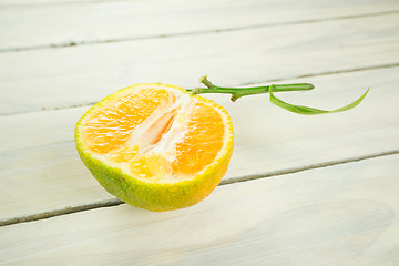 Image showing Clementine cutted in half