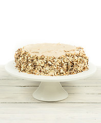 Image showing Cake with almonds and nougat creme