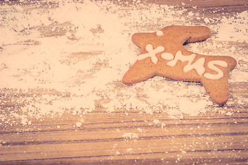 Image showing Xmas cookie on a kitchen table