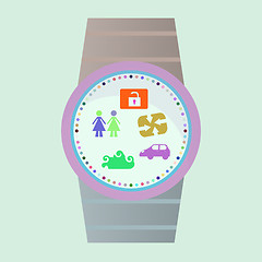 Image showing Vector Popular Smart Watch Icons