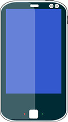 Image showing vector smart phone with blue screen