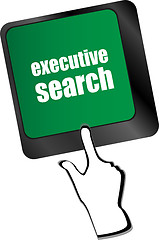 Image showing executive search button on the keyboard close-up, raster