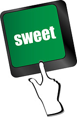 Image showing sweet word button on keyboard keys