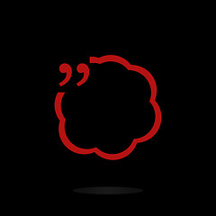 Image showing Vector Quotation Mark Speech Bubble. vector quote sign icon