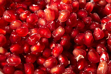 Image showing Pomegranate red seed texture background