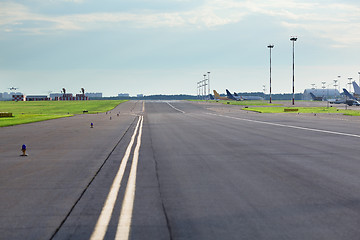 Image showing Empty airport road