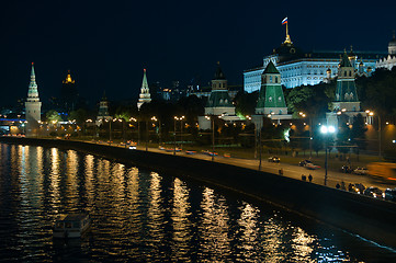 Image showing Moscow Kremlin at night.