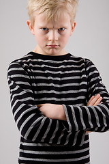 Image showing angry little boy