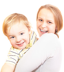 Image showing Happy mother with her sonny.