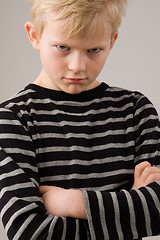 Image showing angry little boy