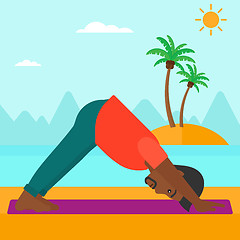 Image showing Man practicing yoga.