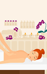 Image showing Woman recieving massage.