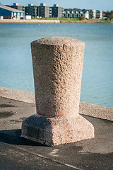 Image showing Dock post at the harbor