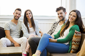 Image showing Friends meeting at the coffee shop