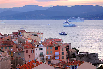 Image showing St.Tropez at sunset