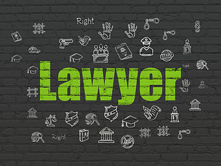 Image showing Law concept: Lawyer on wall background