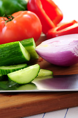 Image showing Vegetables for salad