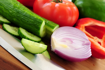 Image showing Vegetables for salad