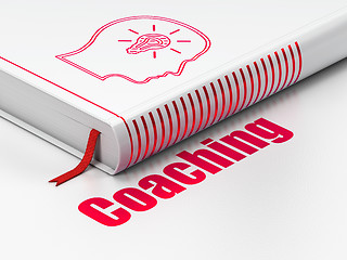 Image showing Education concept: book Head With Lightbulb, Coaching on white background