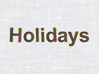 Image showing Entertainment, concept: Holidays on fabric texture background