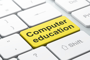 Image showing Learning concept: Computer Education on computer keyboard background