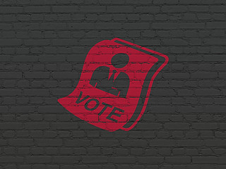 Image showing Political concept: Ballot on wall background