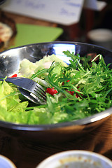 Image showing vegetable salad with leaves\r\n