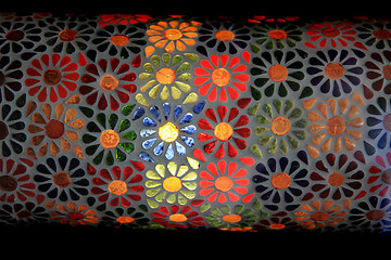 Image showing color glass flowers background