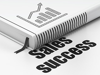 Image showing Marketing concept: book Growth Graph, Sales Success on white background