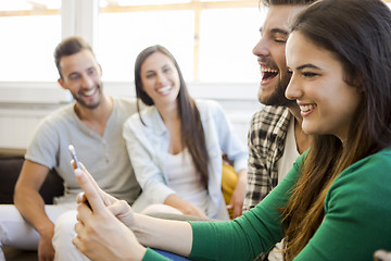 Image showing Friends meeting at the coffee shop