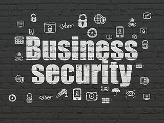 Image showing Privacy concept: Business Security on wall background