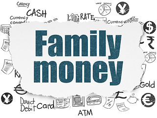 Image showing Currency concept: Family Money on Torn Paper background