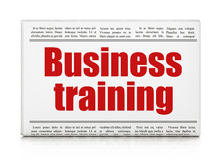 Image showing Learning concept: newspaper headline Business Training