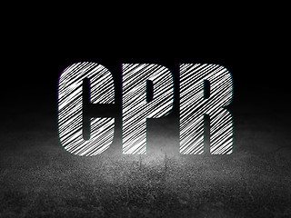 Image showing Health concept: CPR in grunge dark room