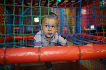 Image showing Boy having fun on the playground