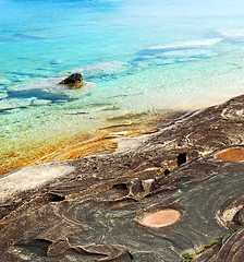 Image showing Rocks and clear water background