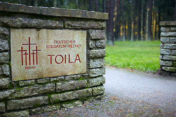 Image showing Cemetery of German soldiers in Toila, Estonia.